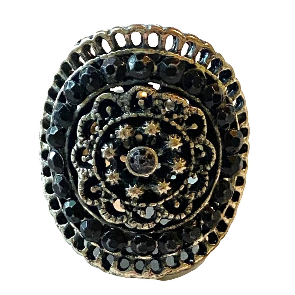 Western Concho Ring Boho Cowgirl Grunge Farmhouse Goth Rodeo Country Goddess